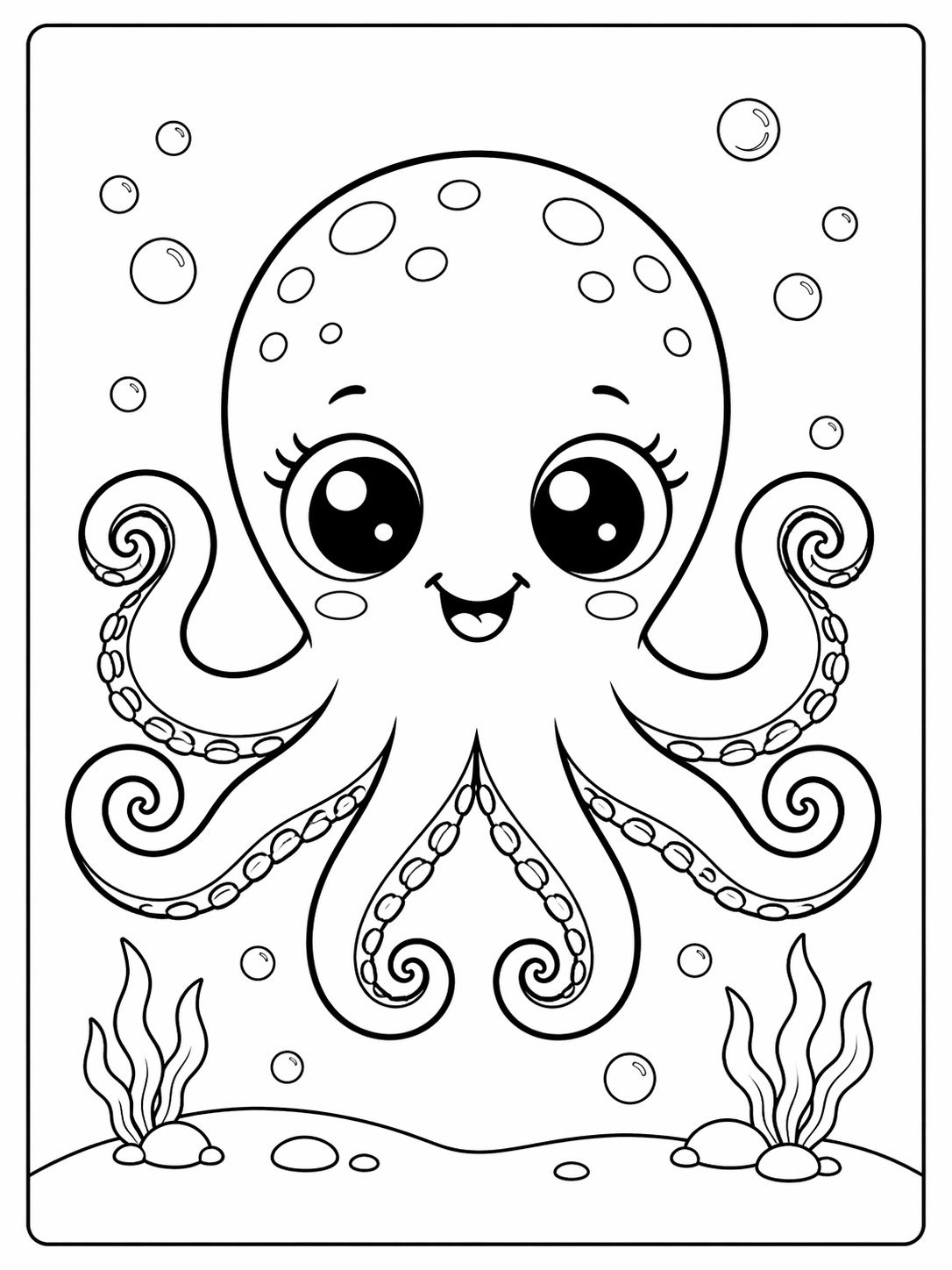 Kraken- und Oktopus Ausmalbilder: Vorschau aus der Sammlung