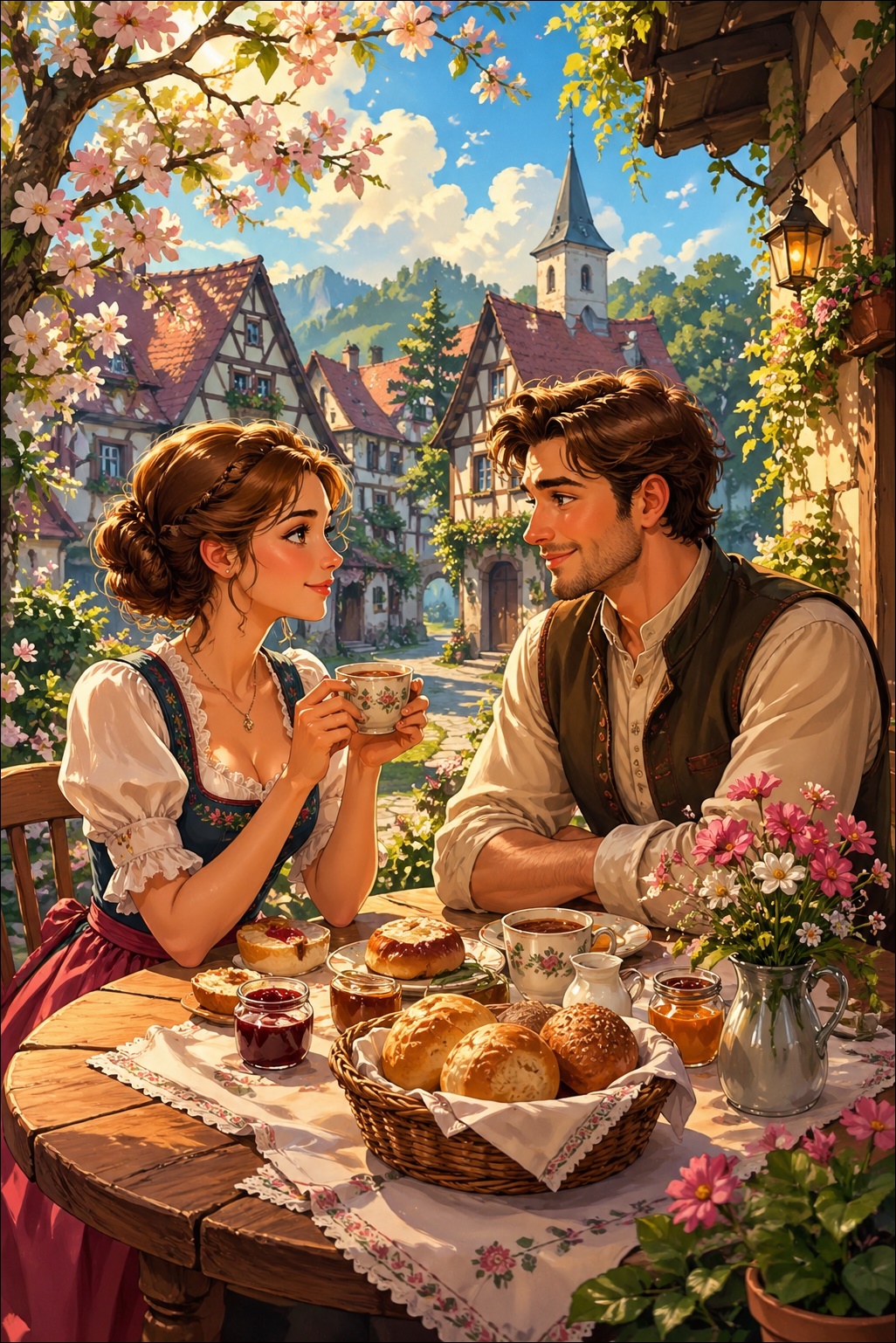 Illustration zu „Frühstück im Dorf“